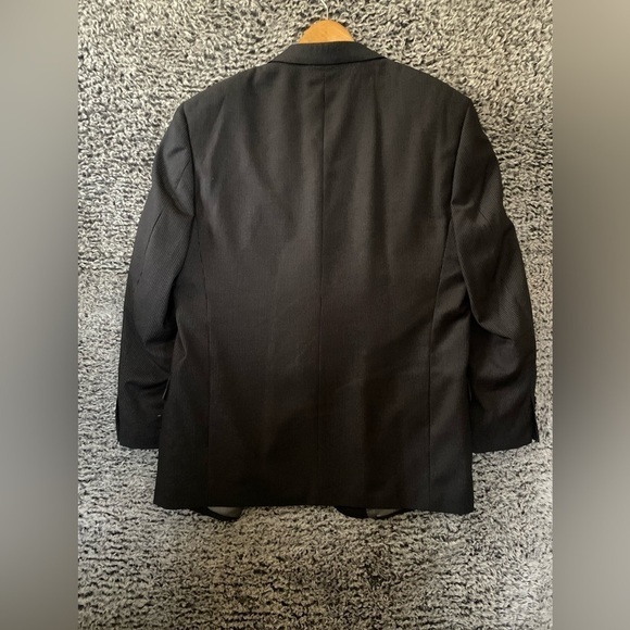 Luca Rossi Blazer Men's 44 L Gray Long Lined Pinstripe Sports Jacket in Excell - Picture 2 of 12